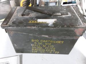 lot 21 image: Metal Ammo Box