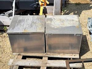 lot 492 image: Lot of (2) Stainless Steel Storage Boxes