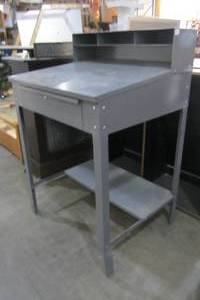 lot 19 image: Grey Metal ShippingReceiving Desk