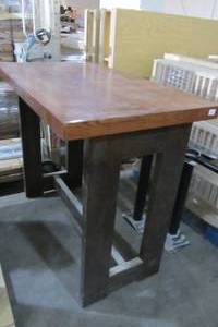 lot 35 image: Very Sturdy Wood Pub Table