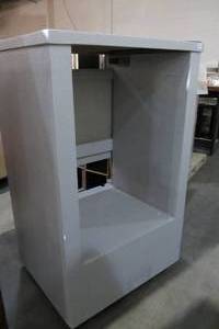 lot 38 image: Painted Wooden Rolling Unit