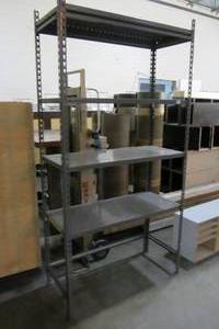 lot 60 image: Four Shelf Metal Shelving Unit