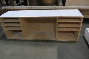 lot 61 image: Wooden CommercialIndustrial Shelf Unit