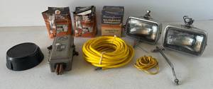 lot 17 image: Group Of Misc. Lights Wires And More