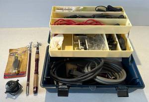 lot 41 image: Globemaster Tackle Box Filled With Boat Acessories And More