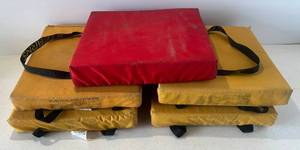 lot 88 image: 5 Floating Boat Cushions 1 Stearns 4 Kent Sporting Goods