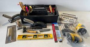 lot 106 image: Tote Full Of Misc. Tools And Ballasts