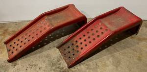 lot 147 image: Pair Of Steel Car Ramps