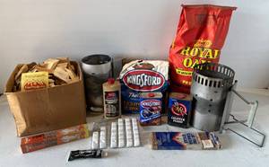 lot 180 image: Misc. Grilling Items Including Flambroil Hardwood Grilling Chunks & More ( EVERYTHING YOU NEED FOR YOUR NEXT PICNIC )