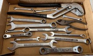 lot 185 image: Group Of Misc. Wrenches And More Including Craftsman