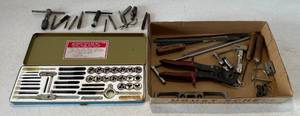 lot 187 image: Group Of Misc. Tools Including Tap & Die Set And More
