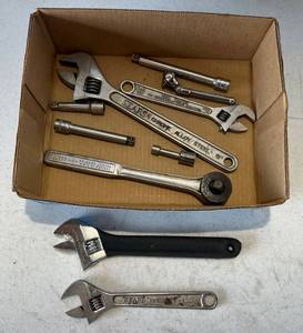 lot 214 image: Group Of Misc. Cresent, Socket Wrenches And More Including Sears
