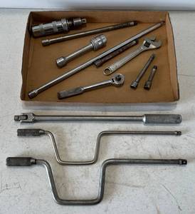 lot 217 image: Group Of Misc. Sockets, Wrenches And More Including SK 12 Breaker Bar