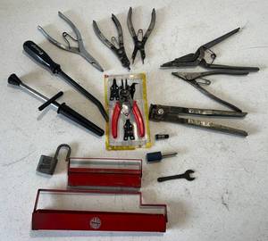 lot 220 image: Group Of Misc. Ring Pliers And More