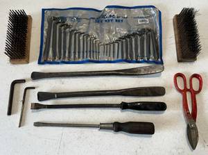lot 222 image: Group Of Misc. Tools And Pry Bars