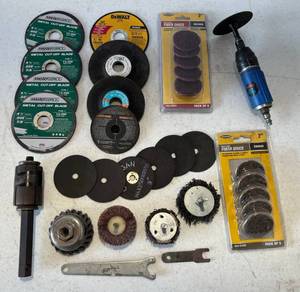 lot 228 image: Prematic Air Cut-Off Tool, Misc. Disks And More