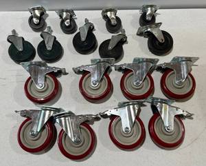 lot 243 image: Bucket Full Of Misc. Caster Wheels