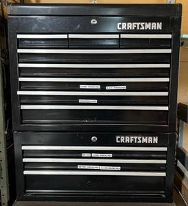 lot 244 image: Craftsman Two Pc. Stacking Tool Box Top ( No Keys )