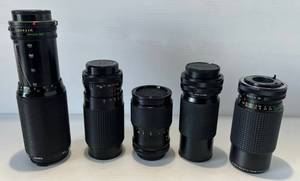 lot 280 image: Group Of Misc. Camera Lenses Including Cannon, Vivitar And More