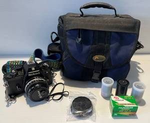lot 285 image: Vintage Nikon EM Camera With Lens & Case