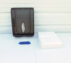 lot 19 image: Georgia Pacific Paper Towel Dispenser with Towels