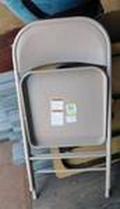 lot 17 image: Lot of 4 Cosco All Steel Folding Chairs