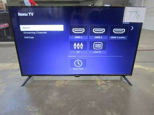 lot 776 image: Element Electronics E4AA43R-G 43 4K Roku UHD LED TV