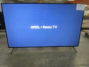 lot 791 image: Onn. 65 Class 4K UHD (2160P) LED Roku Smart TV HDR (100012587)