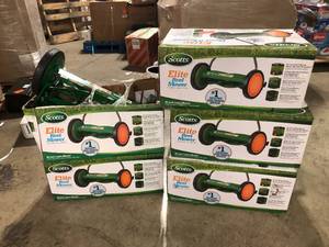 Lot of Assorted  Scotts Scotts 16 in. Manual Walk Behind Push Reel Lawn Mower Customer Returns See Pictures