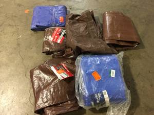 Lot of Assorted Tarps Various Models and Conditions  Customer Returns See Pictures
