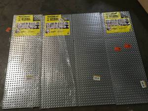 16 X 48 STEEL PEGBOARD HEAVYWEIGHT - PLATINUM   Customer Returns See Pictures