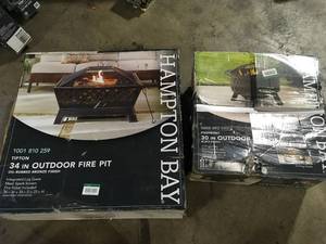 Lot of Hampton Bay Firepits Various Models and Conditions  Customer Returns See Pictures