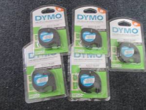 5 Dymo Label Refills-white...