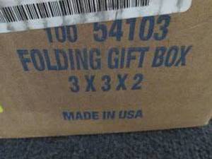 Box of 100 Folding Gift Boxes 3x3x2...
