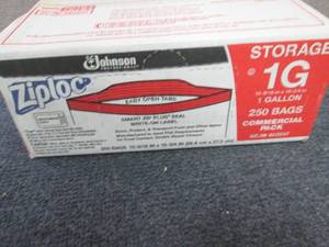 Case of 250 Ziploc 1 Gallon Storage...