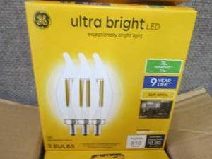 6- 3 pks GE Ultra Bright LED 75W eq...