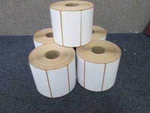 5 Rolls 4x2 inch White Labels...