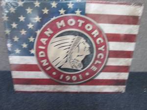 Metal Indian Motorcycle Sign 16x12....