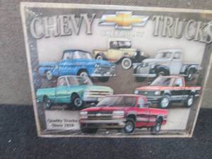 Metal Chevy Trucks Sign 16x12.5 inc...