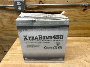 lot 45 image: PREMIER BUILDING SOLUTIONS Case of Xtra Bond 450 Neutral Cure Silicone Sealant- Clear (24 tubes)