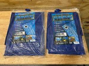 lot 60 image: Lot of 2 All Purpose Tarps- 6ft x 8ft