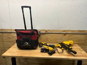 lot 77 image: Lot of DEWALT Tools and Husky Bag