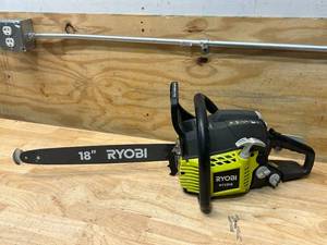 lot 66 image: RYOBI 18 in. 38cc 2-Cycle Gas Chainsaw
