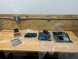 lot 34 image: Lot of Computer Motherboards, Fans and RAM