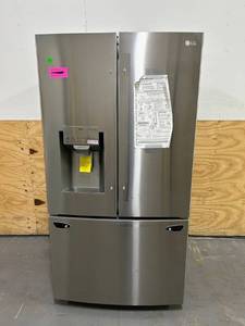 lot 3 image: LG 26 cu. ft. French Door Smart Refrigerator with Ice and Water Dispenser in PrintProof Stainless Steel (062023755)