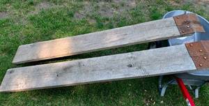 lot 3 image: OLD Oak Car Vehicle Truck Ramps