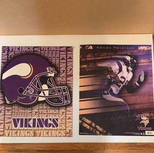 lot 6 image: 2 Vikings Posters Adrian Peterson