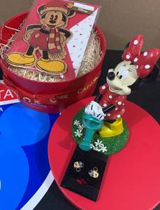 lot 21 image: Mickey Mouse wood card, 5 sign