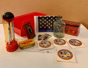 lot 51 image: Army Coasters, Red Bin, D-Zell VTG