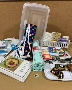 lot 58 image: Sewing misc, patches, felt, material